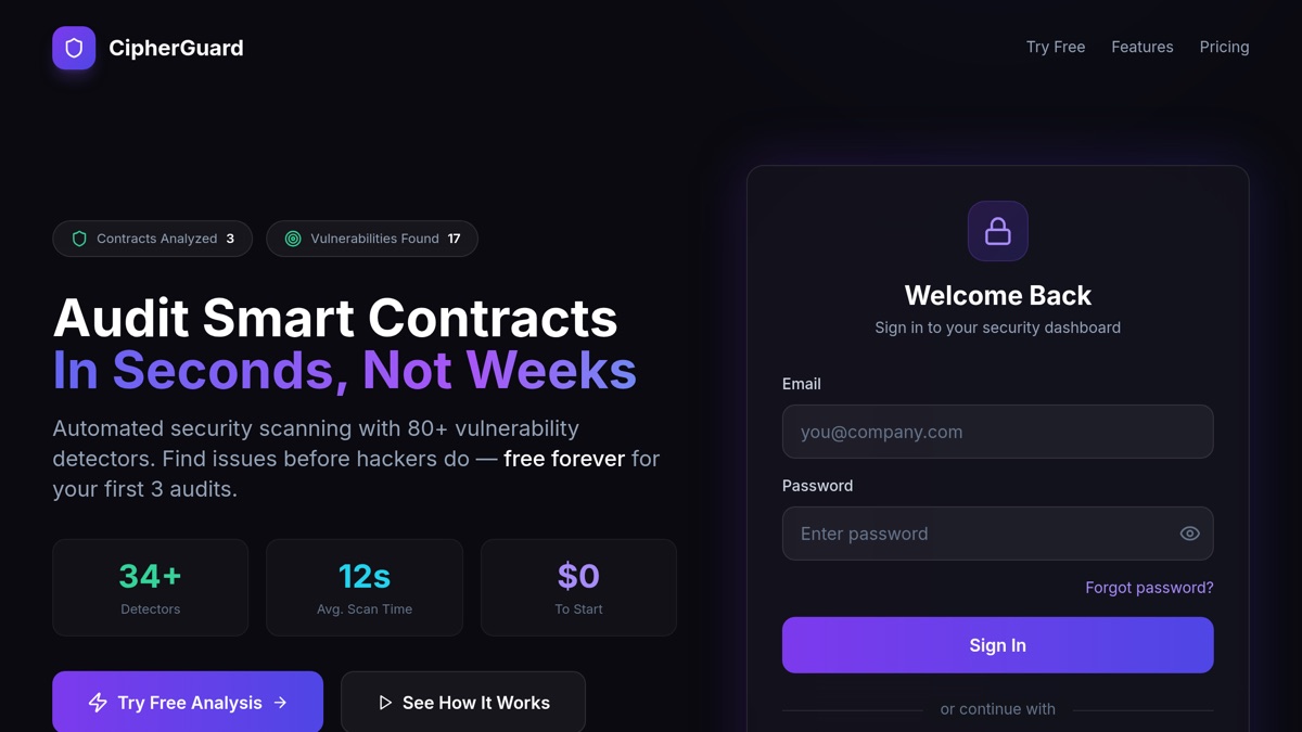 CipherGuard — live product