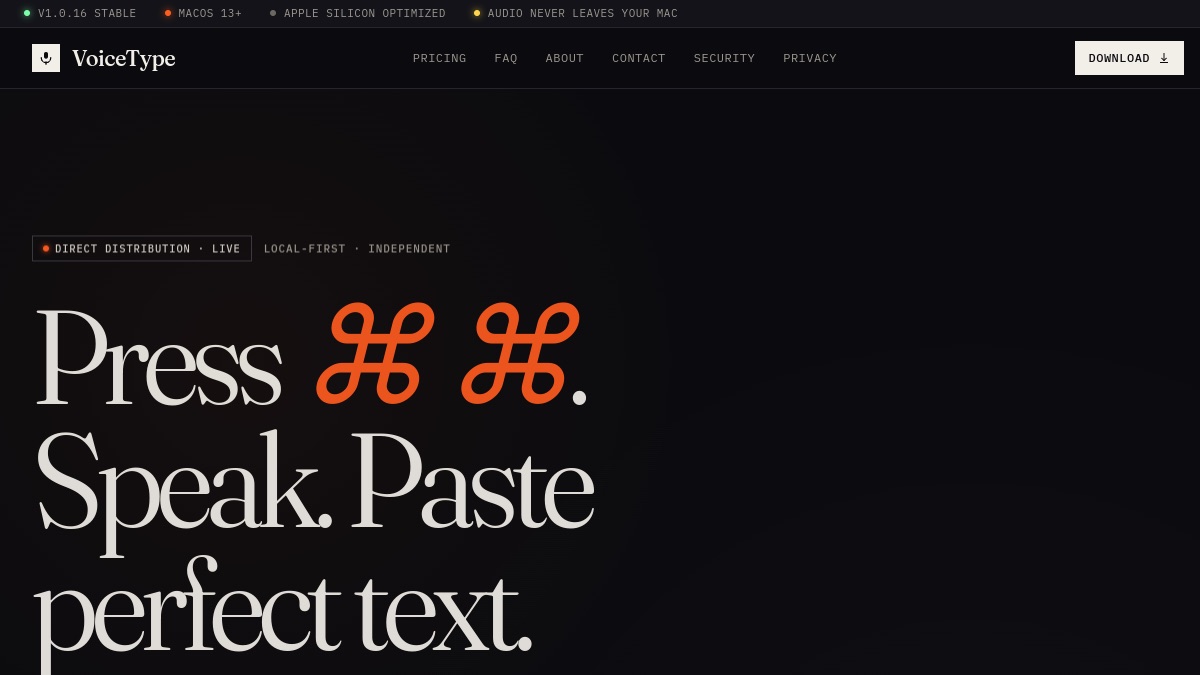 VoiceType — live product